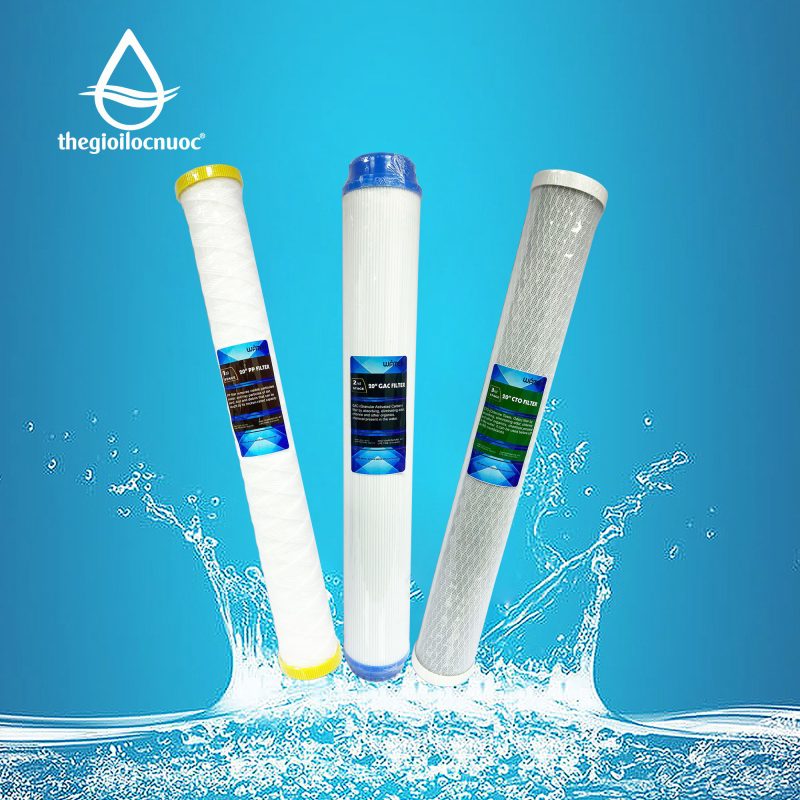COMBO 3 LÕI LỌC THÔ 1-2-3 MÁY BÁN CÔNG NGHIỆP 20 INCH COMBO 3 LÕI LỌC THÔ 1-2-3 MÁY BÁN CÔNG NGHIỆP 20 INCH
